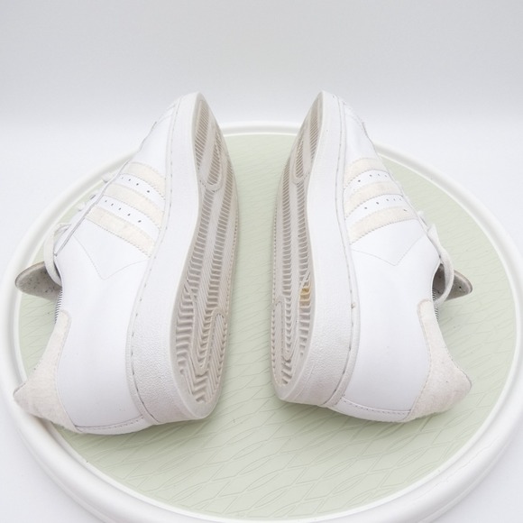 Adidas La Marque Aux 3 678208 Mens 12 Athletic Shoes White Leather Sneakers - Picture 6 of 11